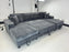 Lancaster U-Shape/Cinema Sofa Bed with Storage and Cup Holders (Available in Chenille Natural or Grey)