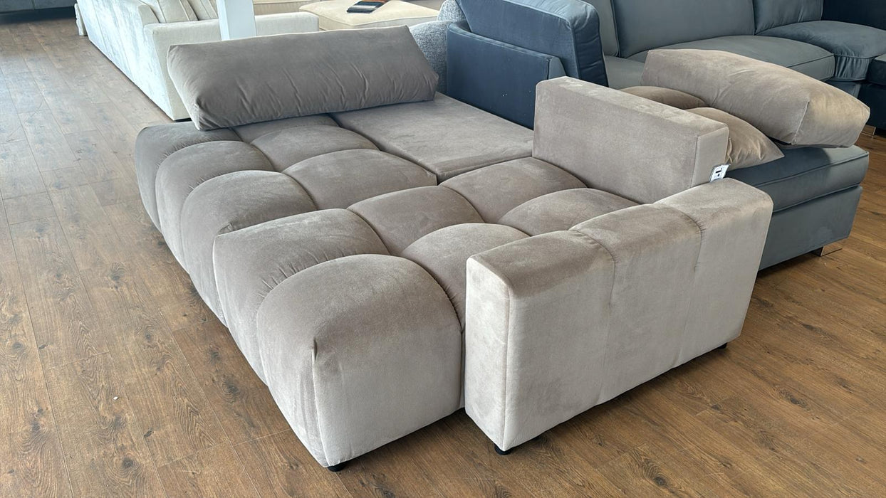 Lenny Corner Storage Sofa Bed (Available in Velvet Natural, Grey or Putty)