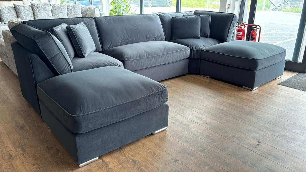 Grenada U-Shape Full Back (Available in Luxe Velvet Slate or Putty)