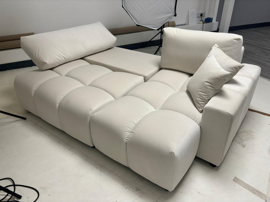 Lenny Corner Storage Sofa Bed (Available in Velvet Natural, Grey or Putty)