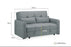 Milli 2 Seat Sofa Bed (Available in Velvet Grey or Mocha)