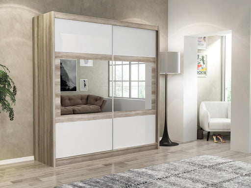 203cm Utah Sliding Door Wardrobe (Available in White or Lave)