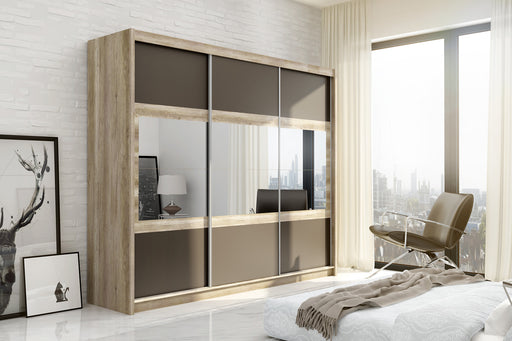 250cm Utah Sliding Door Wardrobe (Available in Lava or White)