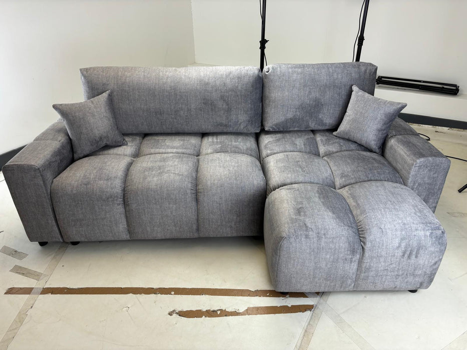 Lenny Corner Storage Sofa Bed (Available in Velvet Natural, Grey or Putty)